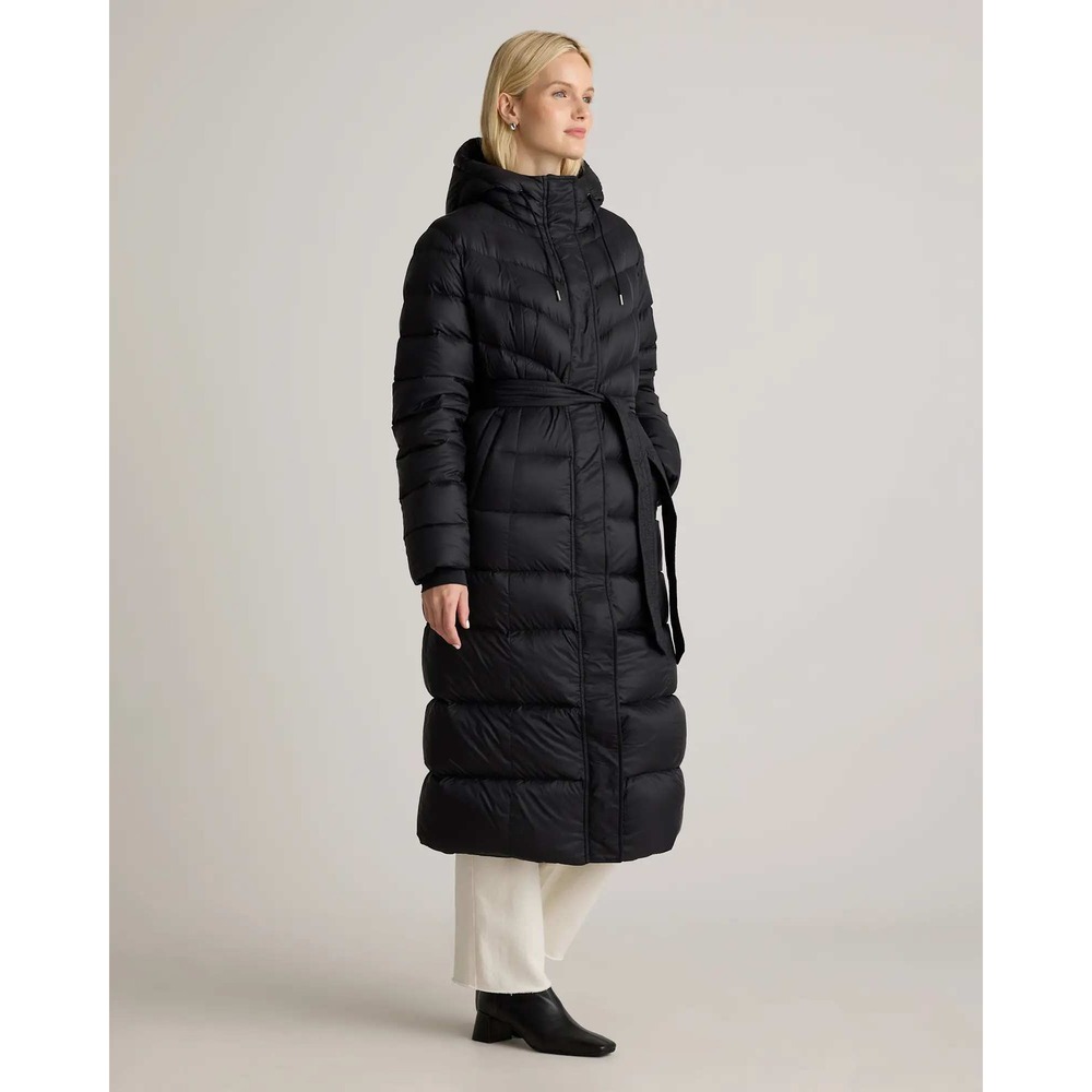 Quince Responsible Down puffer maxi coat black large NWT